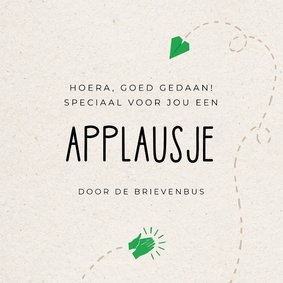 Geslaagd kaartje applausje voor jou