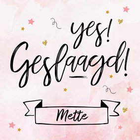 Geslaagd - met naam meisje