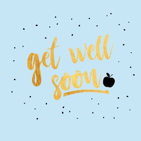 Get well -gold beterschapskaart