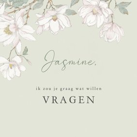 Getuige kaart met witte Magnolia