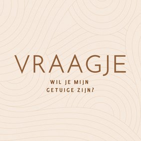 Getuige kaartje beige golvende lijn vraagje