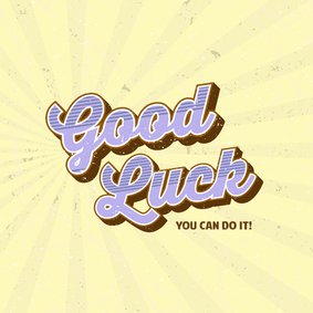 Good luck happy retro succeskaart