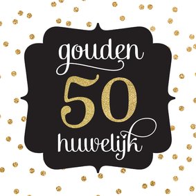 Gouden huwelijk jubileum goudfolie stippen patroon