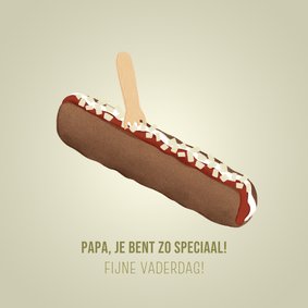 Grappige Vaderdag kaart, frikandel speciaal