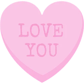 Grappige valentijnskaart in de vorm van een snoephartje