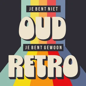 Grappige vintage verjaardagskaart niet oud maar retro