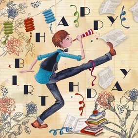 Happy Birthday Jongen Feest Illustratie