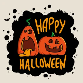 Happy Halloween grappige pompoenen