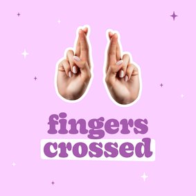 Herexamen kaart grappig fingers crossed