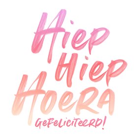 Hiep hiep hoera verjaardagskaart