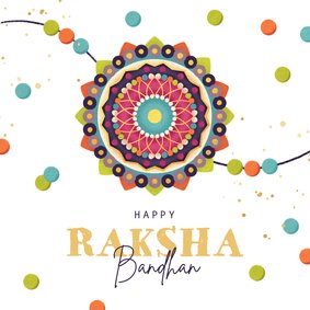 Hindi kaart Raksha Bandhan armband kralen mandala