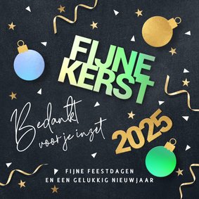 Hip zakelijk kerstkaartje bedankt medewerker