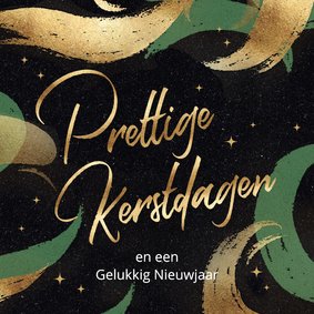 Hippe kerstkaart met stijlvolle verfstrepen