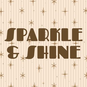 Hippe nieuwjaarskaart streepjes met sterren beige