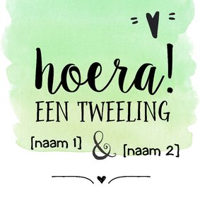 Hoera een tweeling [eigen namen]