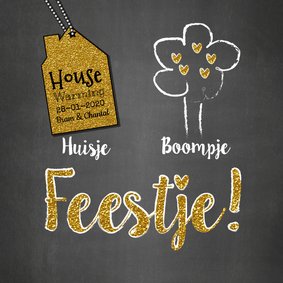 Huisje boompje feestje goud