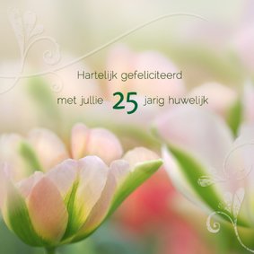 Huwelijksjubileum met tulpen