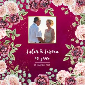 Huwelijksjubileum rozen bordeaux