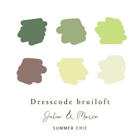 Insteekkaartje dresscode minimalistisch met verfvlekjes