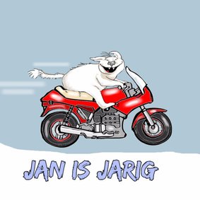 Jarige motorrijder