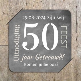 Jubileum 50 hout en foto RB