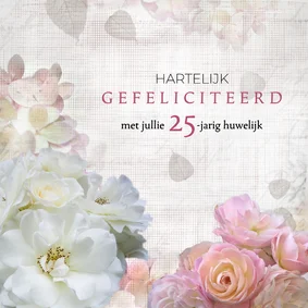Jubileum met rozen en hortensia