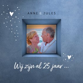 Jubileum uitnodiging 25 jaar gelukkig met elkaar