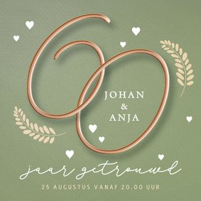 Jubileum uitnodiging stijlvol getal 60 jaar