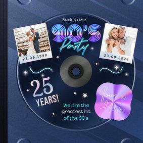 Jubileumfeest 25 jaar getrouwd 90's CD album holografisch