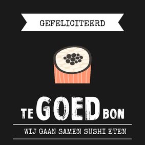 Kaart tegoedbon sushi eten