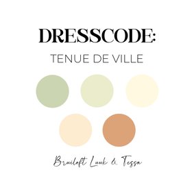 Kaartje dresscode minimalistisch met cirkeltjes