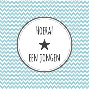 Kaartje Jongen Zigzag - WW