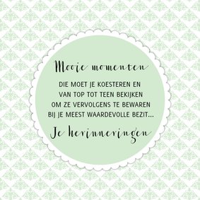 Kaartje "Mooie Momenten" - WW
