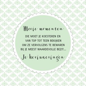 Kaartje "Mooie Momenten" - WW