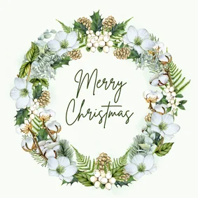 Kerst krans bloemen en takjes