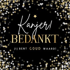 Kerst nieuwjaar bedankt zakelijk kanjer goud waard