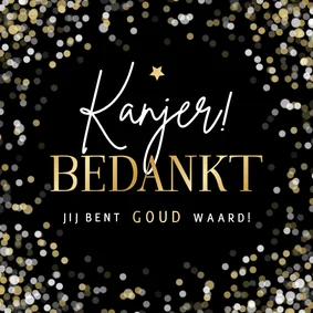 Kerst nieuwjaar bedankt zakelijk kanjer goud waard