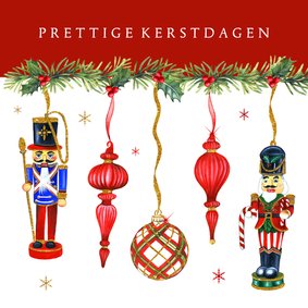 Kerst notenkrakers en kerstballen