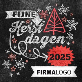 Kerst stempel kerstboom rood