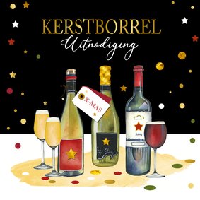 Kerst uitnodiging kerstborrel 