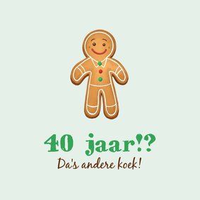 Kerst verjaardagskaart gingerbread man humor gefeliciteerd