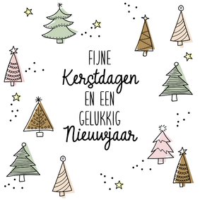 Kerstbomen doodle