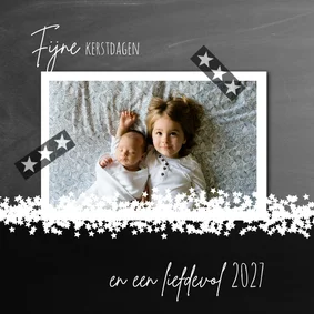 Kerstkaart 2026-2027 foto sterretjes