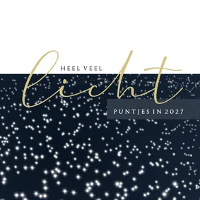 Kerstkaart 2026-2027 veel lichtpuntjes
