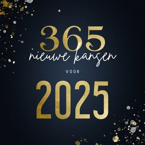 Kerstkaart 365 nieuwe kansen voor 2025 stijlvol