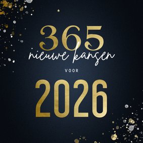 Kerstkaart 365 nieuwe kansen voor 2026 stijlvol