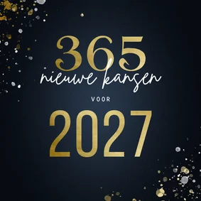 Kerstkaart 365 nieuwe kansen voor 2027 stijlvol