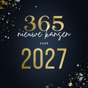 Kerstkaart 365 nieuwe kansen voor 2027 stijlvol