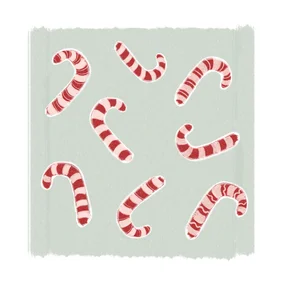 Kerstkaart candy cane Duchenne Parent Project 