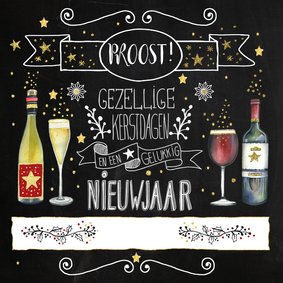 Kerstkaart  chalkbord handlettering